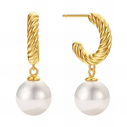 18K gold plated Stainless steel earrings, Intensity 89558-0
