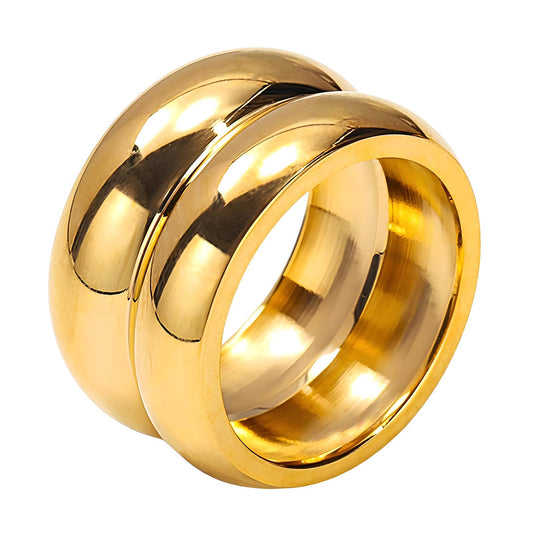 18K gold plated Stainless steel finger ring, Intensity 89598-0