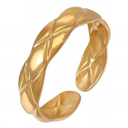 18K gold plated Stainless steel finger ring, Intensity 89693-0