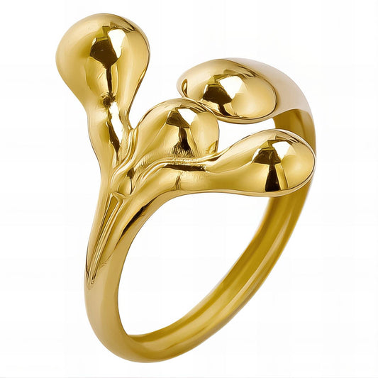 18K gold plated Stainless steel finger ring, Intensity 89702-0