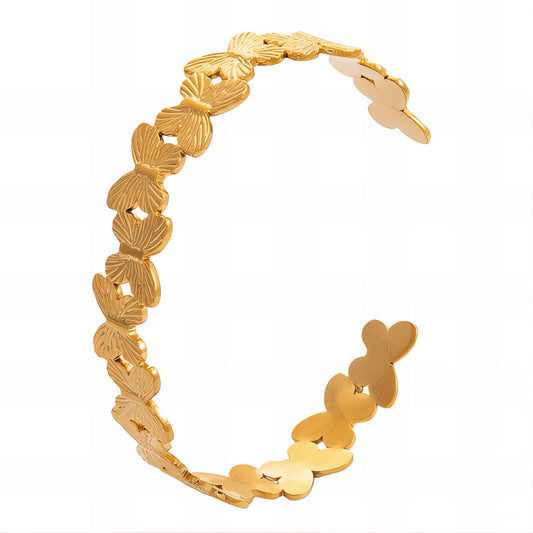 18K gold plated Stainless steel  Butterflies bracelet, Intensity 89725-0