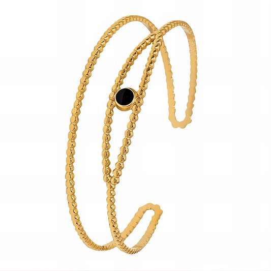18K gold plated Stainless steel  Evil Eyes bracelet, Intensity 89733-0