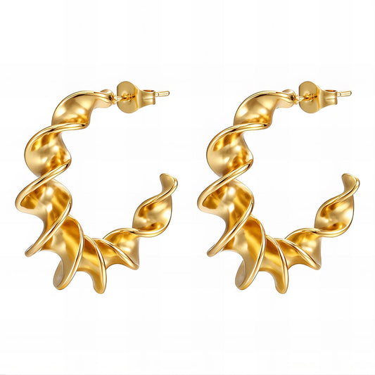 18K gold plated Stainless steel earrings, Intensity 89831-0