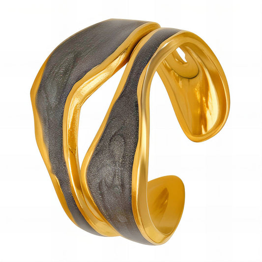 18K gold plated Stainless steel finger ring, Intensity 89940-0