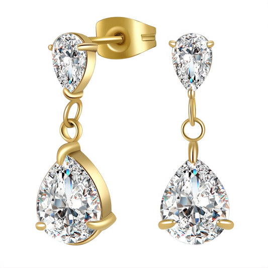 18K gold plated Stainless steel earrings, Intensity 90022-0