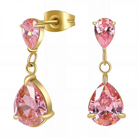 18K gold plated Stainless steel earrings, Intensity 90025-0