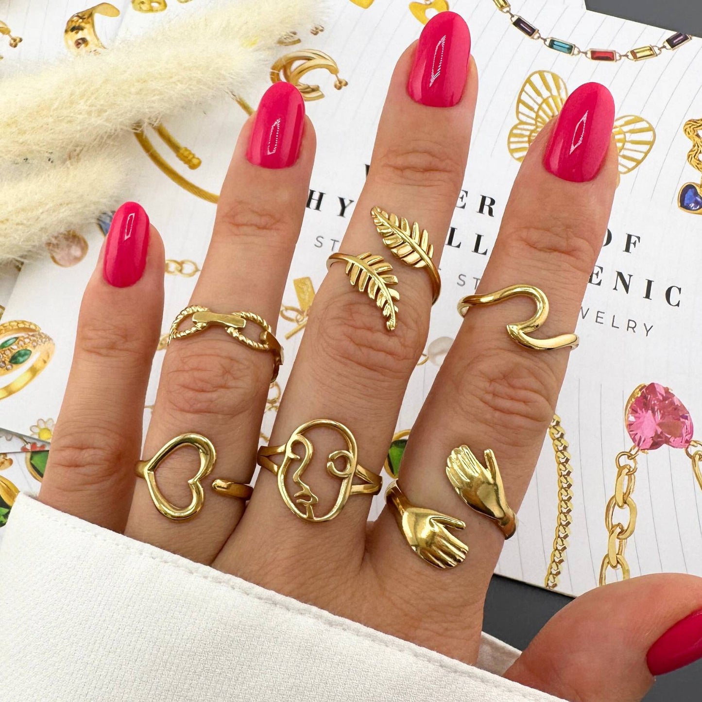 18K gold plated Stainless steel finger ring, Intensity 88575-0