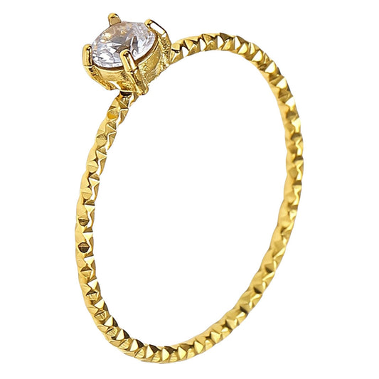 18K gold plated Stainless steel finger ring, Intensity 89941-0-8